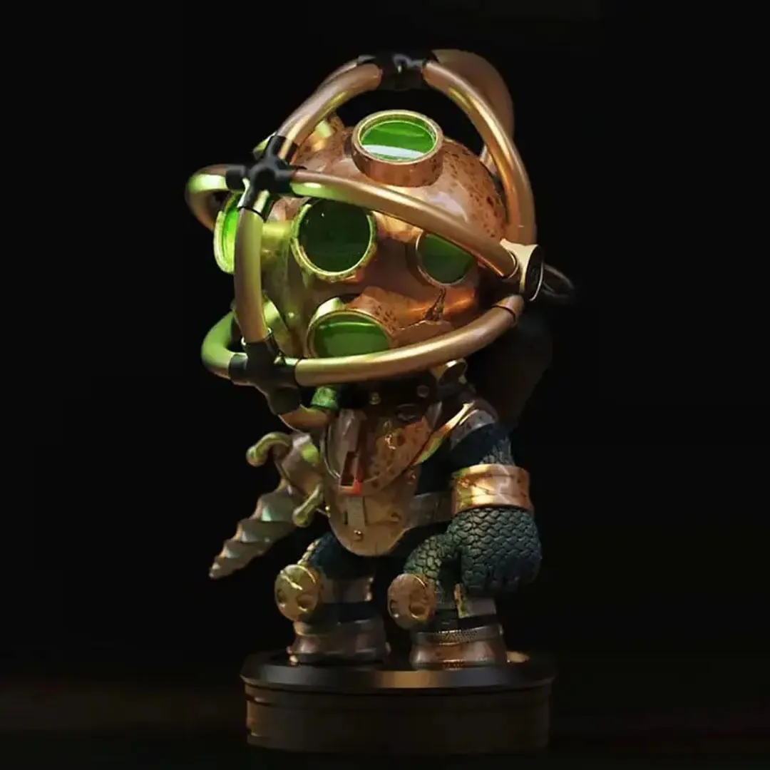 Chibi Big Daddy 3D Print Model .c4d .max .obj .3ds .fbx .stl .blend 
