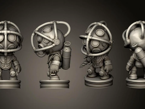 Chibi Big Daddy 3D Print Model