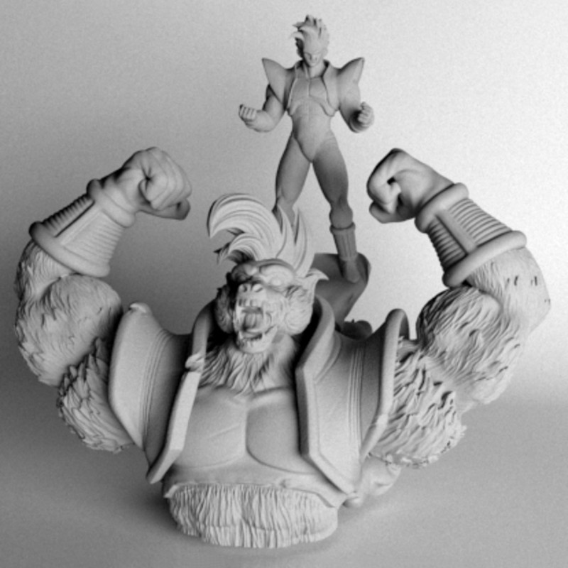 Baby Vegeta Oozaru 3D Print Model .c4d .max .obj .3ds .fbx .stl .blend