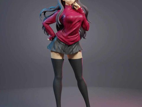 Rin Tohsaka 3D Print Model