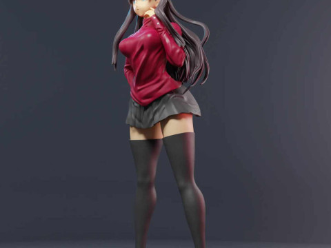 Rin Tohsaka 3D Print Model