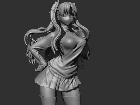 Rin Tohsaka 3D Print Model