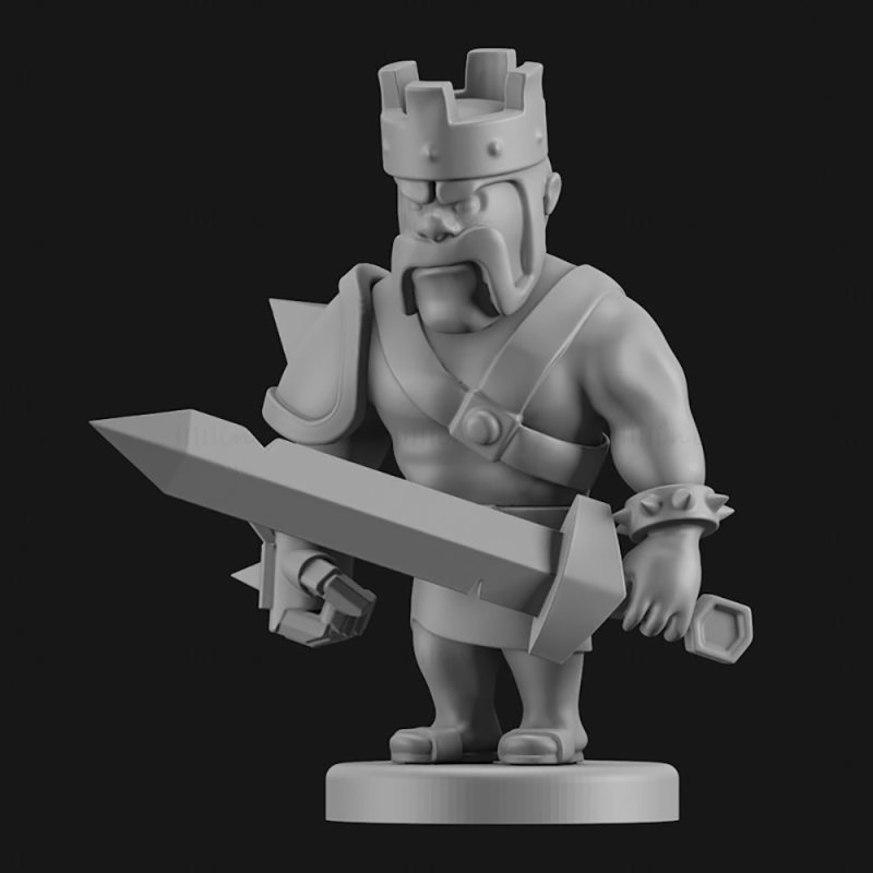 Barbarian King GAMBODY 3D Finger Ready to Print 3D 프린트 모델 .c4d .max .obj .3ds .fbx .stl .blend