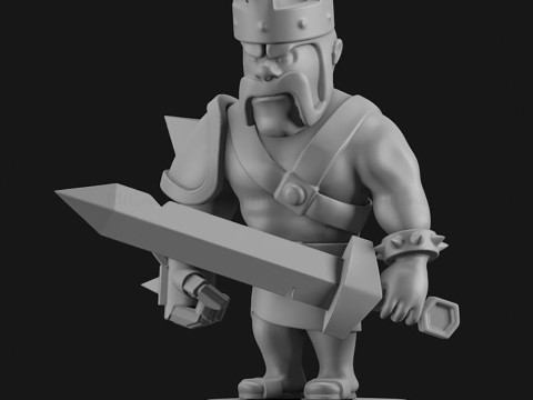 Barbarian King GAMBODY 3D Finger Ready to Print 3Dプリントモデル