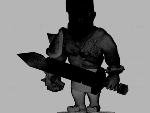 Barbarian King GAMBODY 3D Finger Ready to Print 3D 프린트 모델