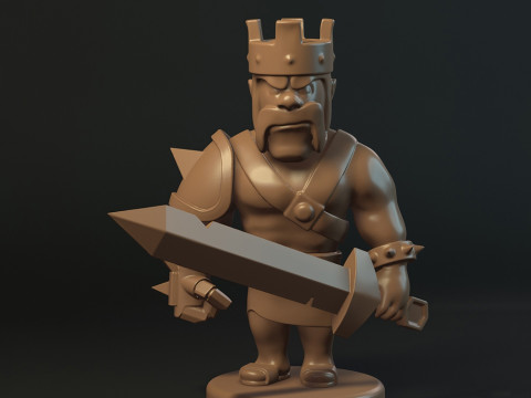 Barbarian King GAMBODY 3D Finger Ready to Print 3D 프린트 모델