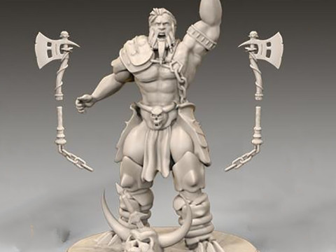 Barbarian Gambody 3D Printing Figurine 3D print model 3Dプリントモデル