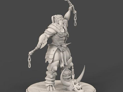 Barbarian Gambody 3D Printing Figurine 3D print model Modelo de impresión 3D