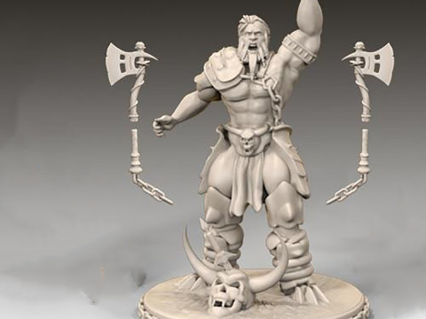 Barbarian Gambody 3D Printing Figurine 3D print model Modelo de impresión 3D