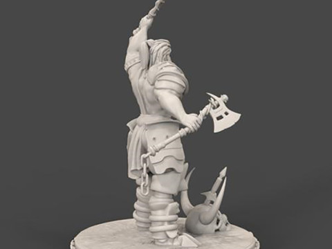 Barbarian Gambody 3D Printing Figurine 3D print model Modelo de impresión 3D