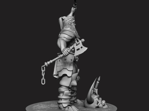 Barbarian Gambody 3D Printing Figurine 3D print model Modelo de impresión 3D