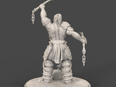 Barbarian Gambody 3D Printing Figurine 3D print model Modelo de impresión 3D