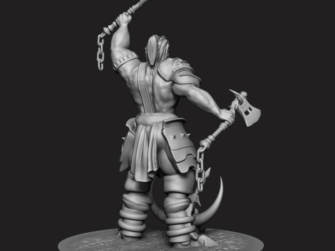 Barbarian Gambody 3D Printing Figurine 3D print model Modelo de impresión 3D