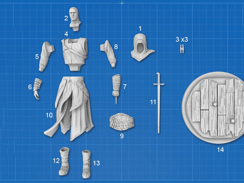 Assassins Creed 3D Finger Ready to Print Modèles 3D en vedette