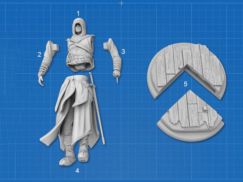 Assassins Creed 3D Finger Ready to Print Modèles 3D en vedette
