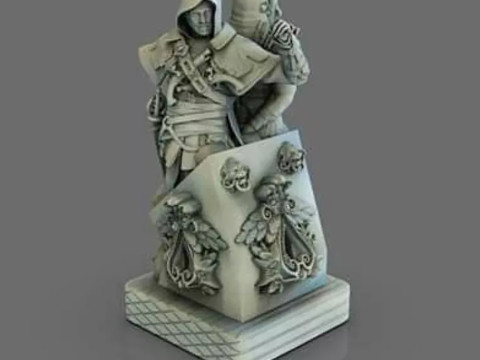 Assassins Creed Bust Modèles 3D en vedette