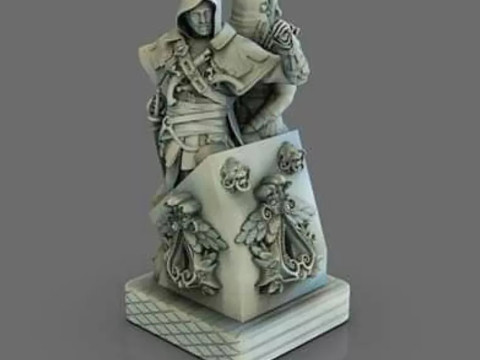 Assassins Creed Bust Modèles 3D en vedette
