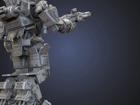 Battle Robot Atlas Titan 3D finger Ready to Print 3Dプリントモデル
