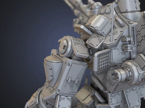 Battle Robot Atlas Titan 3D finger Ready to Print 3Dプリントモデル