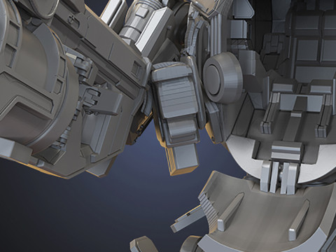 Battle Robot Atlas Titan 3D finger Ready to Print 3Dプリントモデル