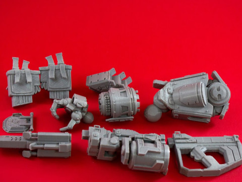 Battle Robot Atlas Titan 3D finger Ready to Print 3Dプリントモデル