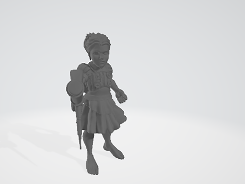 Bio Shock Big Daddy little sister 3D finger Ready to Print 3Dプリントモデル