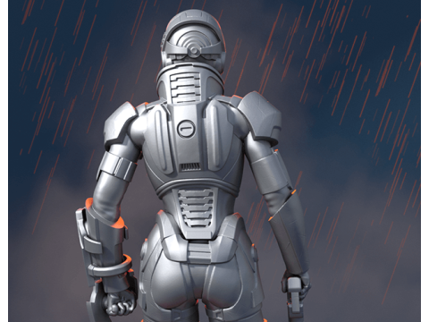 MassEffect Female Shepard Ready To Print Model do druku 3D
