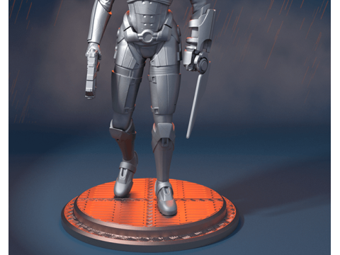 MassEffect Female Shepard Ready To Print Model do druku 3D