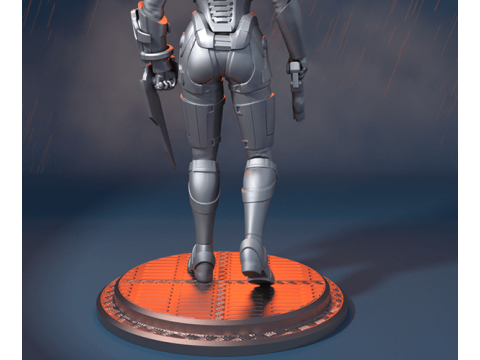 MassEffect Female Shepard Ready To Print Model do druku 3D
