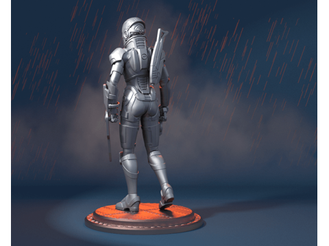 MassEffect Female Shepard Ready To Print Model do druku 3D