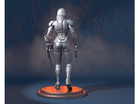 MassEffect Female Shepard Ready To Print Model do druku 3D
