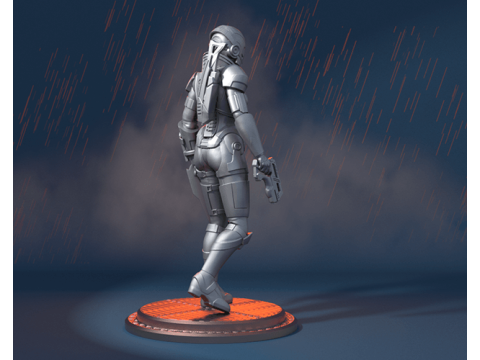 MassEffect Female Shepard Ready To Print Model do druku 3D