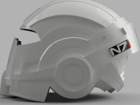 Mass Effect N7 Breather Helmet Ready To Print Model do druku 3D
