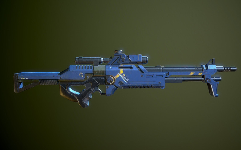 Mass Effect M29 Sniper Rifle Ready To Print Model do druku 3D .c4d .max .obj .3ds .fbx .stl .blend
