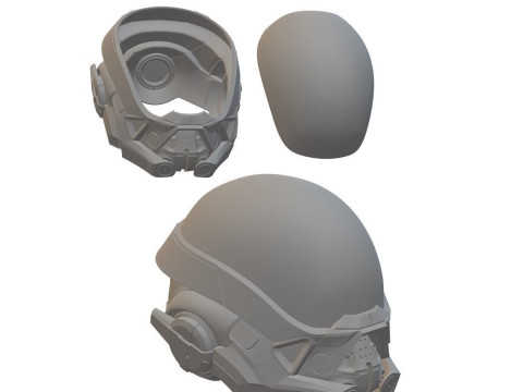 Mass Effect Ryder Helmet Ready To Print Model do druku 3D