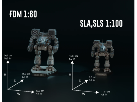 MWO Timberwolf Ready To Print Modello di stampa 3D