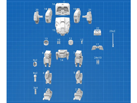 Mech Jenner Ready To Print Modello di stampa 3D
