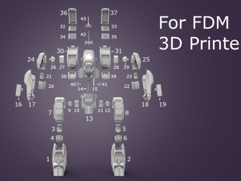 MWO Archer Ready To Print 3D Print Model