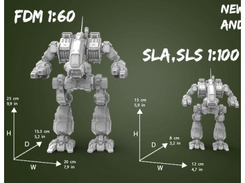 MWO Mad Dog Ready To Print 3D Принт Модель