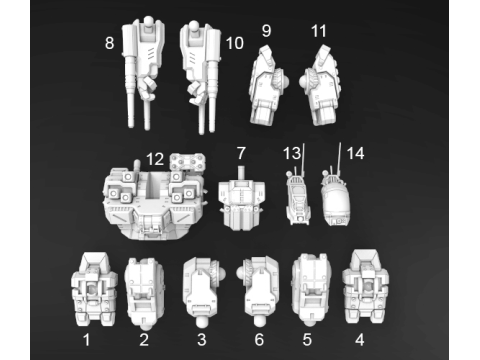 MWO Battlemaster Ready To Print 3D-Druckmodell