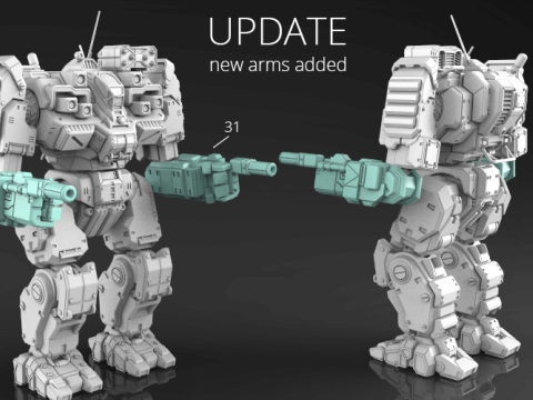 MWO Battlemaster Ready To Print 3D-Druckmodell