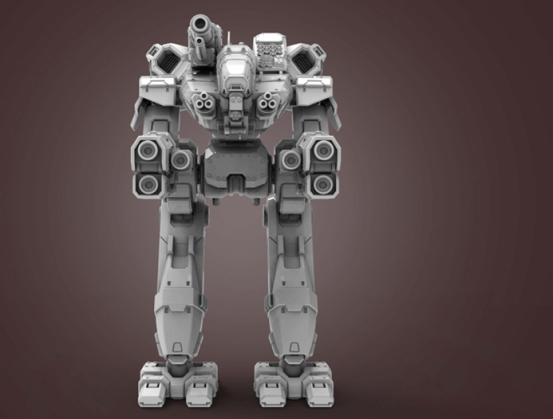 MWO BattleTech Marauder Ready To Print 3D Print Model .c4d .max .obj .3ds .fbx .stl .blend