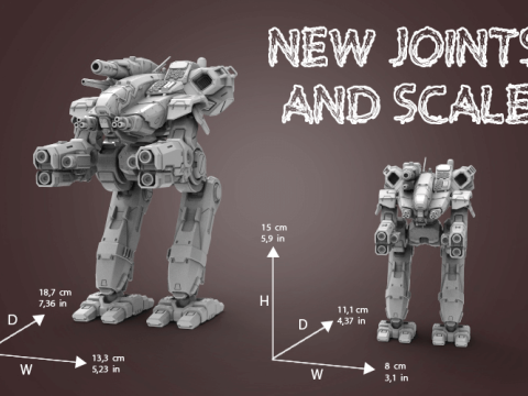 MWO BattleTech Marauder Ready To Print 3D Print Model