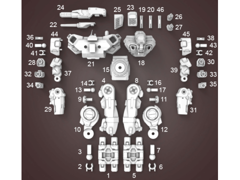 MWO BattleTech Marauder Ready To Print 3D Print Model