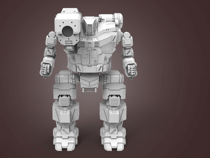 MWO Hunchback Ready To Print 3D Baskı Modeli .c4d .max .obj .3ds .fbx .stl .blend