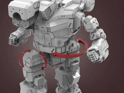 MWO Hunchback Ready To Print 3D Baskı Modeli