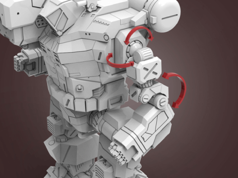MWO Hunchback Ready To Print 3D Baskı Modeli