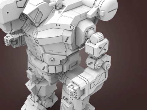 MWO Hunchback Ready To Print 3D Baskı Modeli
