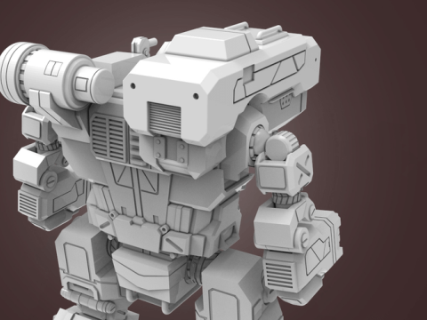 MWO Hunchback Ready To Print 3D Baskı Modeli