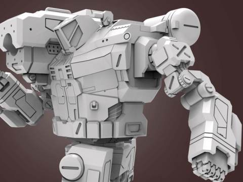 MWO Hunchback Ready To Print 3D Baskı Modeli